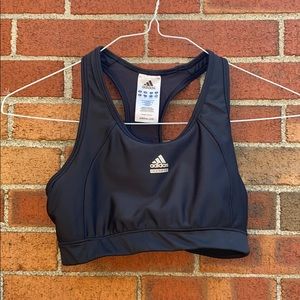 Adidas black techfit sports bra